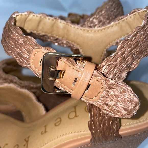 Copper Key Women's Raffia Wrapped Platform Wedge Size 8.5M - Picture 11 of 15